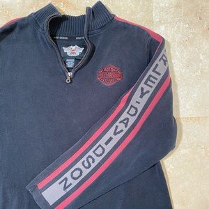 Harley Davidson knit half zip